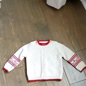 Fair isle baby cable sweater 3-6 months